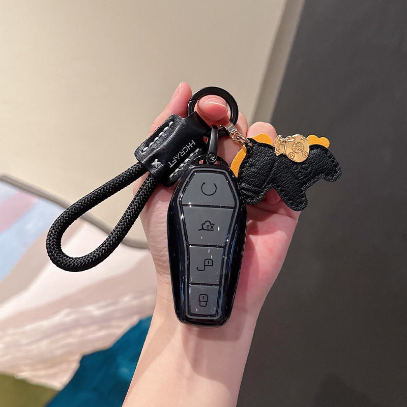 กุญแจรถสําหรับ BYD Atto 3/Dolphin/DIY รถ EV Key Case เหมาะสําหรับ BYD Atto 3 Han EV Dolphin เพลง PRO Max Tang DM หยวน Dolphin E2 Qin PLUS Key CHAIN prote