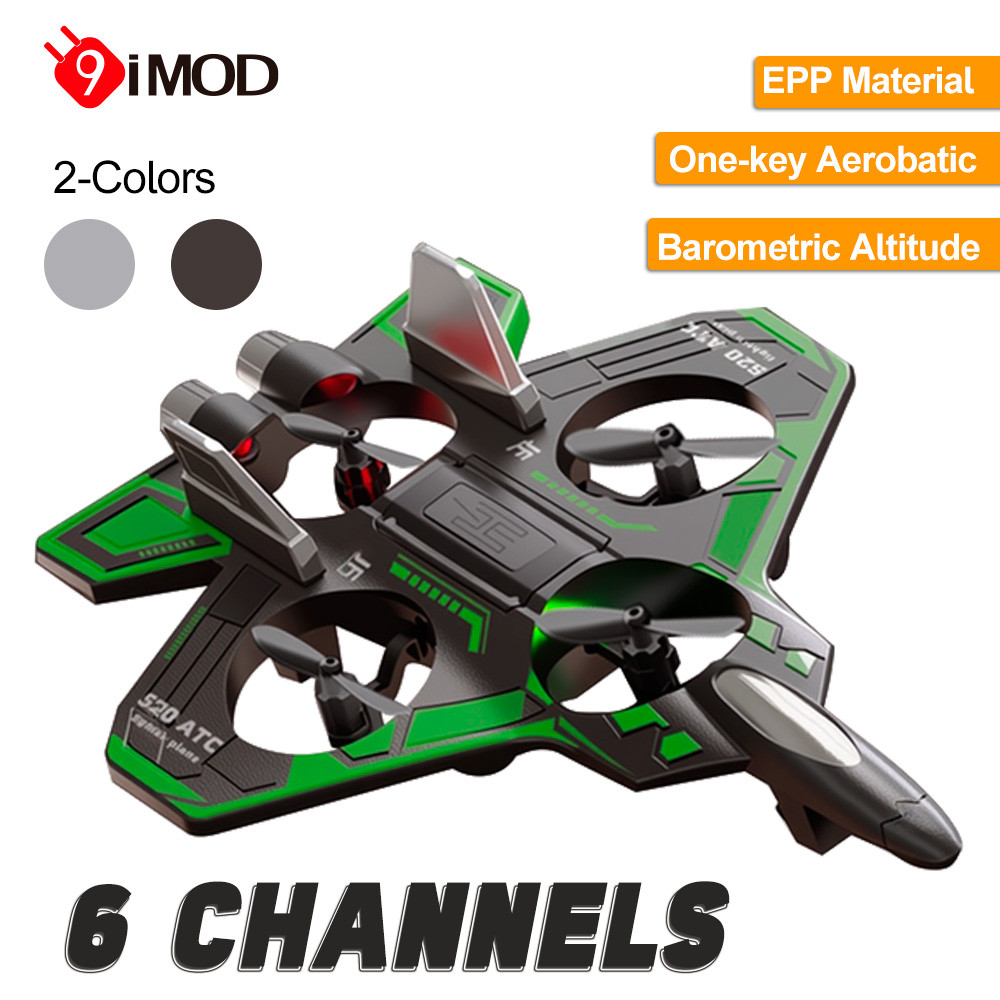 9IMOD 6CH RC เครื่องร่อน EPP Barometric ความสูง One-key Aerobatic 6CH 10 นาทีเที่ยวบินเวลาเครื่องบิน