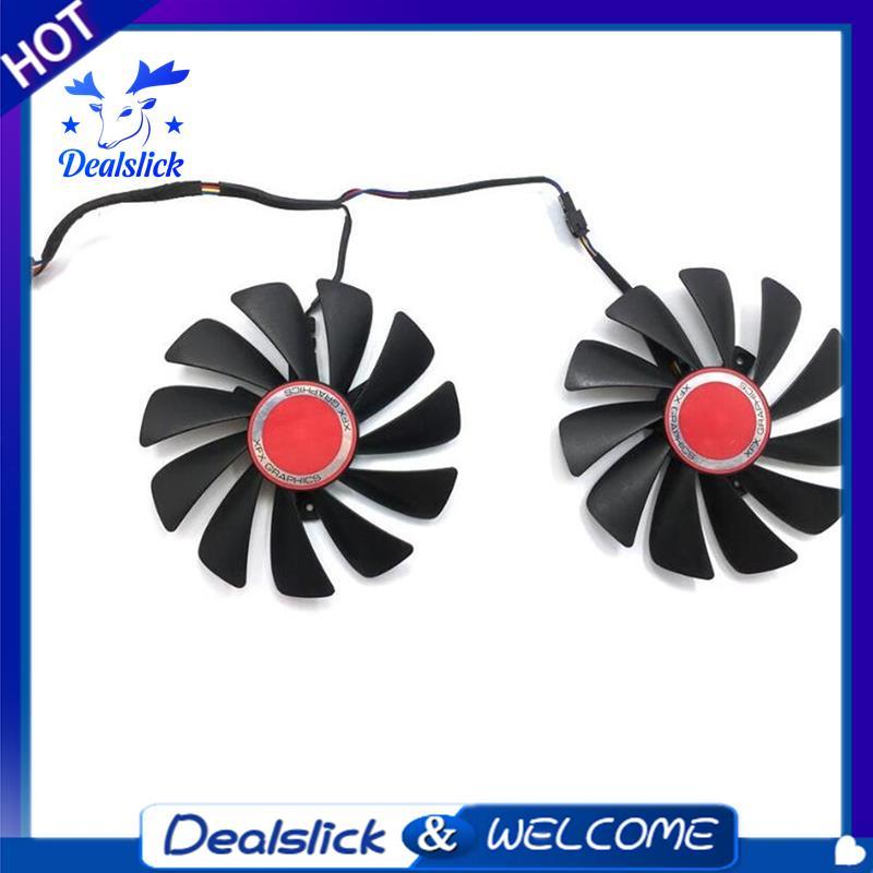 2PCS 95 มม.FDC10U12S9-C CF1010U12S Cooler พัดลมเปลี่ยนสําหรับ Radeon RX 580 590 RX580 RX590 ภาพการ์ด