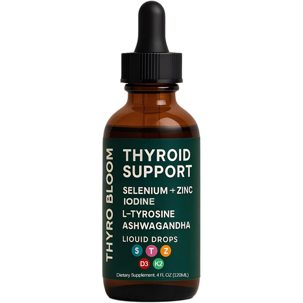 Actora Thyroid Support Liquid Drops - Thyroid Support for Women with Selenium, Zinc, Iodine, L-Tyros