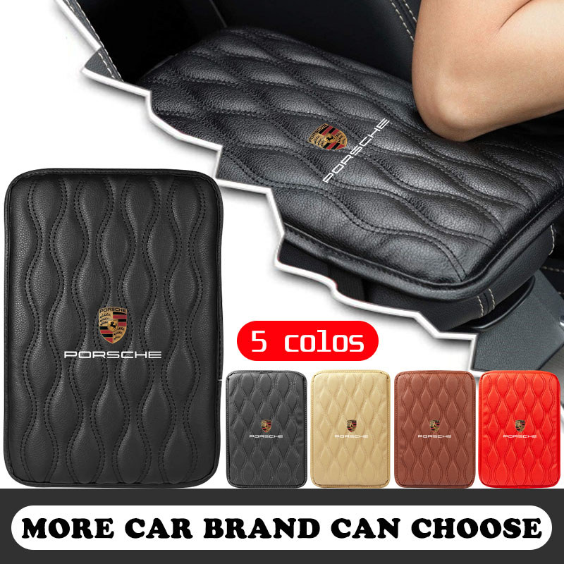 PU หนังรถ Armrest Pad อุปกรณ์เสริมสําหรับ Porsche Boxster Cayenne Panamera Macan Cayman 911 918
