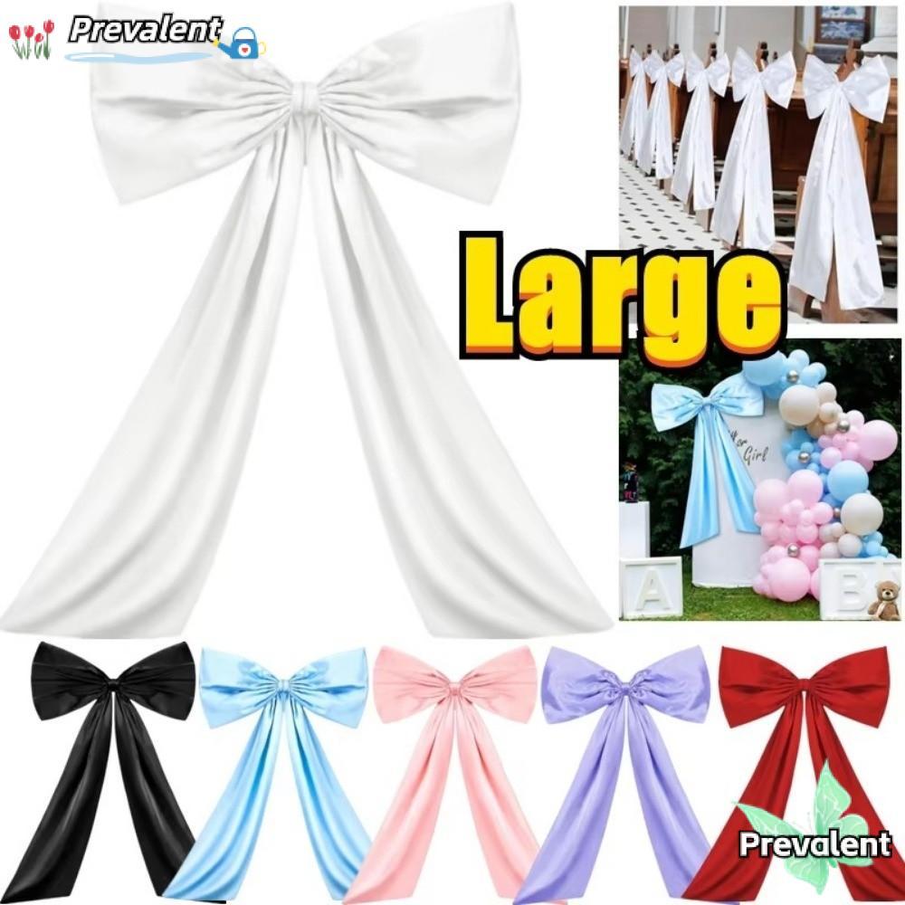 PREVALENT Giant Bowknot, ริบบิ้นผ้าซาตินขนาดใหญ่ Big Coquette Bow, แขวนโบว์ตกแต่งวันเกิด Party