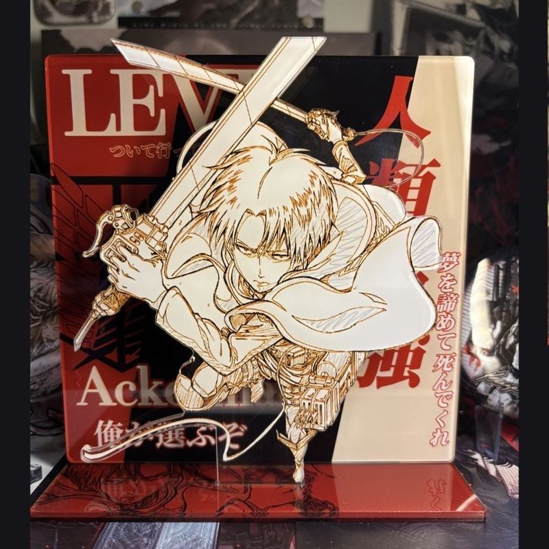 [Bota Shop] Attack on Titan Levi Anime Game Stand Jewelry HM