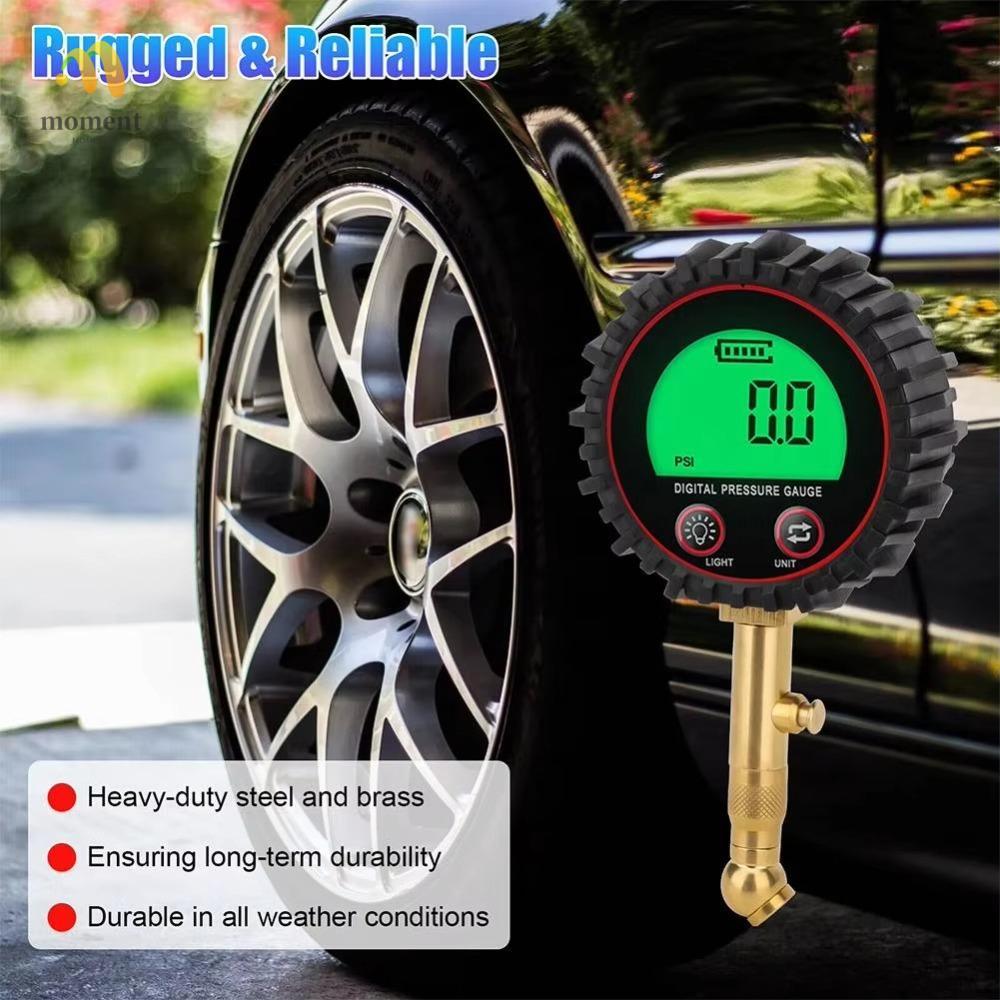 MOMENT Clamp Air Pressure Gauge, 3-255PSI Heavy Duty Digital Tyre Pressure Gauge, ใช้งานได้จริง Tyre