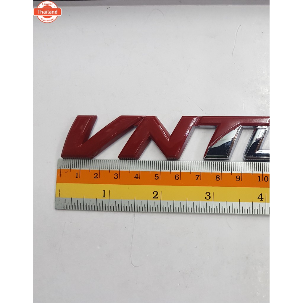 Logo VNTurbo แดง เงิน งานพลาสติก พร้อมกาสติด 18 cm toyota ใหม่ fortuner