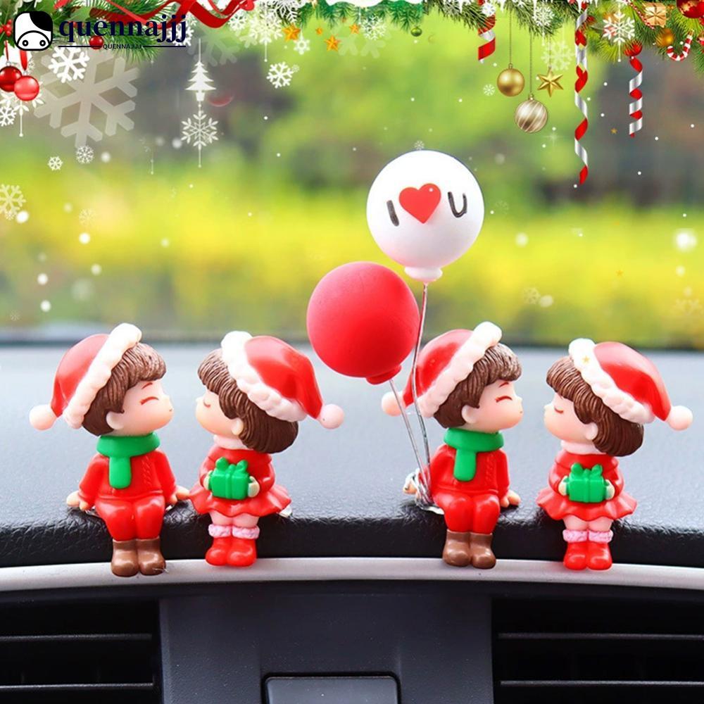 QHENNA รถคู่ Action Figurines ตกแต่งภายในเครื่องประดับอะนิเมะ Auto ภายในคอนโซลกลางแดชบอร์ดตกแต่งคริส