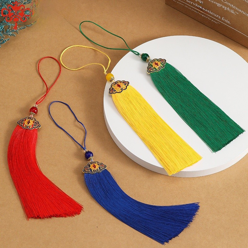 15 ซม.สีบริสุทธิ์พู่ Pin Hanfu Pin อุปกรณ์ตกแต่งรถยนต์ขายส่งอุปกรณ์เสริมเสื้อผ้า