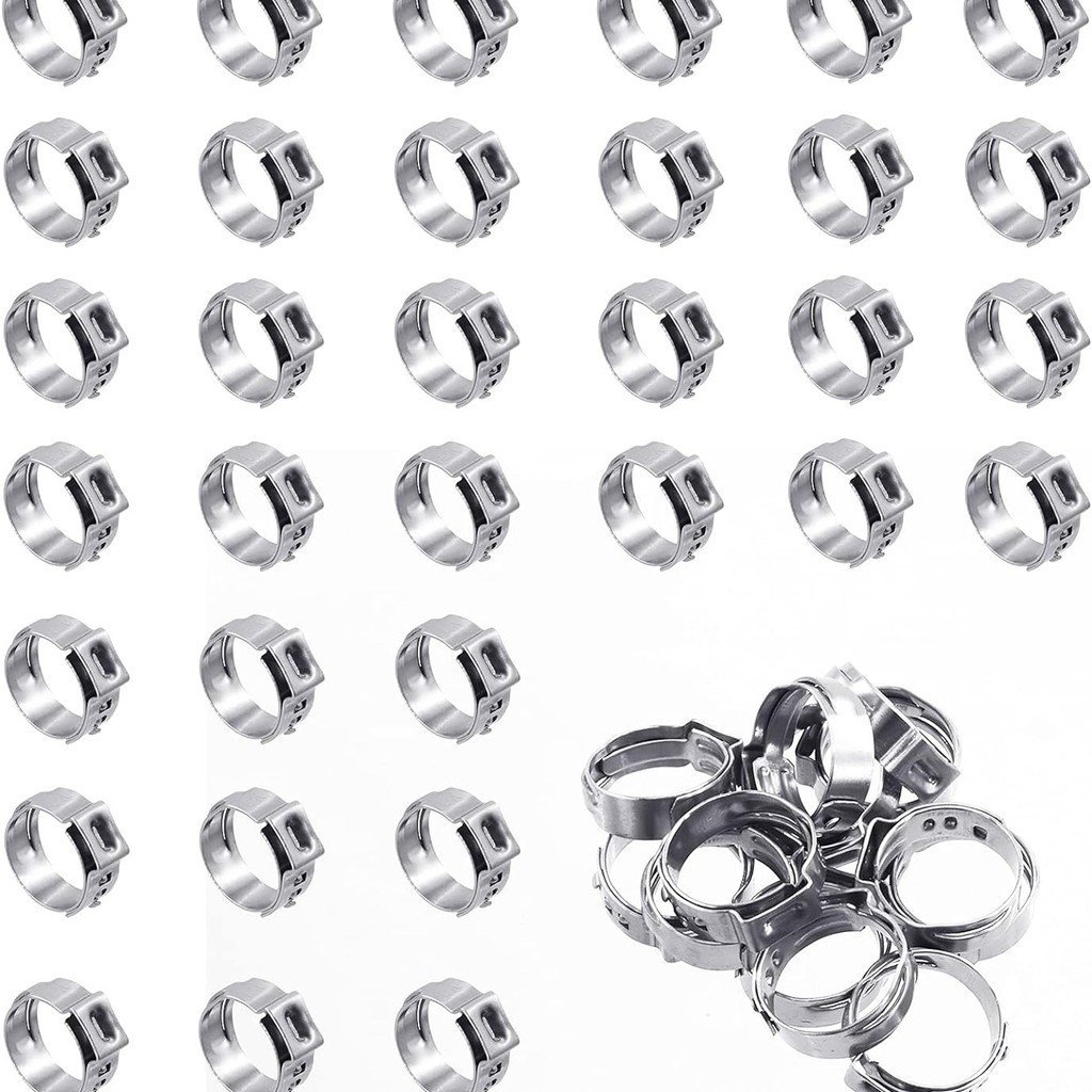 5.3-25.6 มม50ห่วงหูเดียวท่อน้ําหนีบหนีบสัญญาคอห่วงท่อน้ํามัน304ขายส่งสแตนเลสหนีบudl7