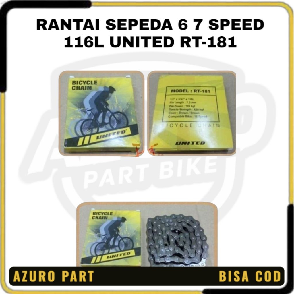 UNITED RT-181 6 7 SPEED 116L BIKE DRIVETRAIN CHAIN