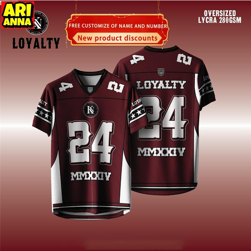 เสื้อยืดNFL Jersey ไมโครไฟเบอร์ ปรับแต่งตามต้องการ คอเรโทร อัปเดตเทรนด์