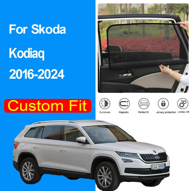 สําหรับ Skoda Kodiaq NS7 NV7 NS6 2016-2024 รถหน้าต่าง SunShade UV ป้องกันอัตโนมัติผ้าม่าน Sun Shade 