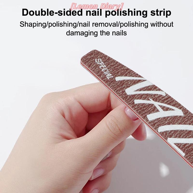 แอลดี| Pro เล็บตะไบเล็บ Dual Sided Nail Care เครื่องมือ Buffing Sanding Halfmoon รูปร่างเล็บล้างทําความสะอาดได้ 100/150/180/240 Grit ใหม่ ราคา ถูกที่สุด ดีลบีเคเค แกลเลอรีภาพที่ 2