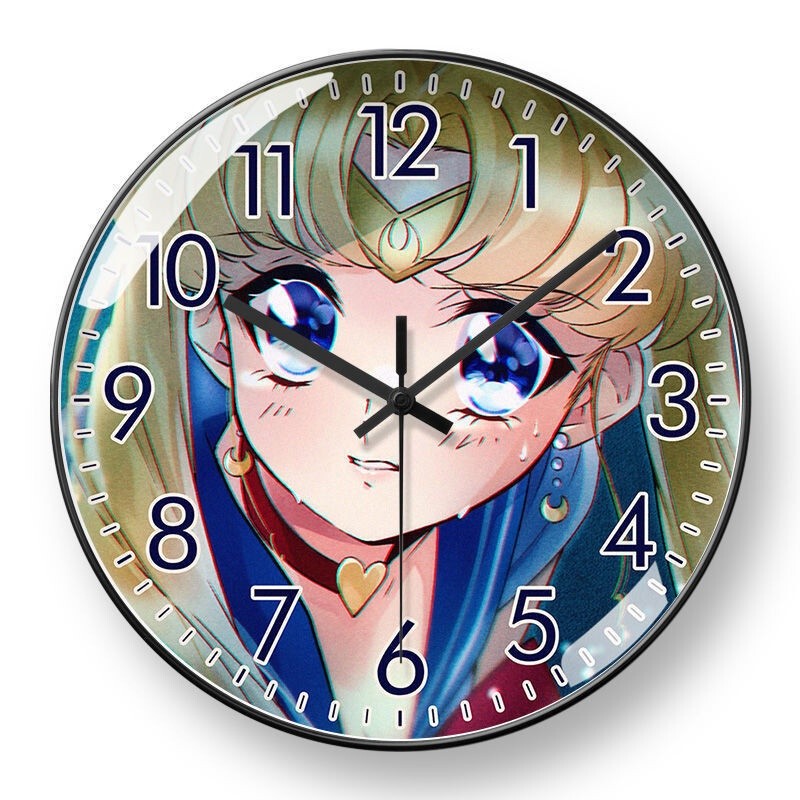 Sg Seller Sailor Moon Quartz Clock Wall Clock Influencer Girl Girl Heart Clock Princess Room Bedroom