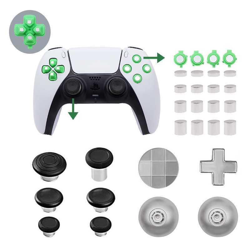 ชุดปุ่มโลหะสําหรับปุ่มการปรับเปลี่ยนคอนโทรลเลอร์ PS5 Abx