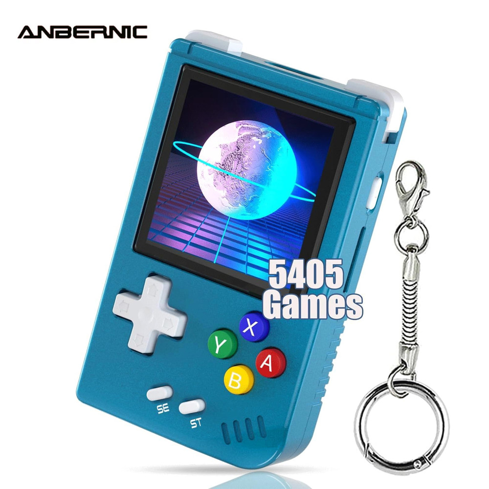 ANBERNIC RG Nano Retro คอนโซลเกมมือถือคอนโซลเกมแบบพกพามินิอลูมิเนียม 1.54 นิ้วหน้าจอ IPS 64G TF