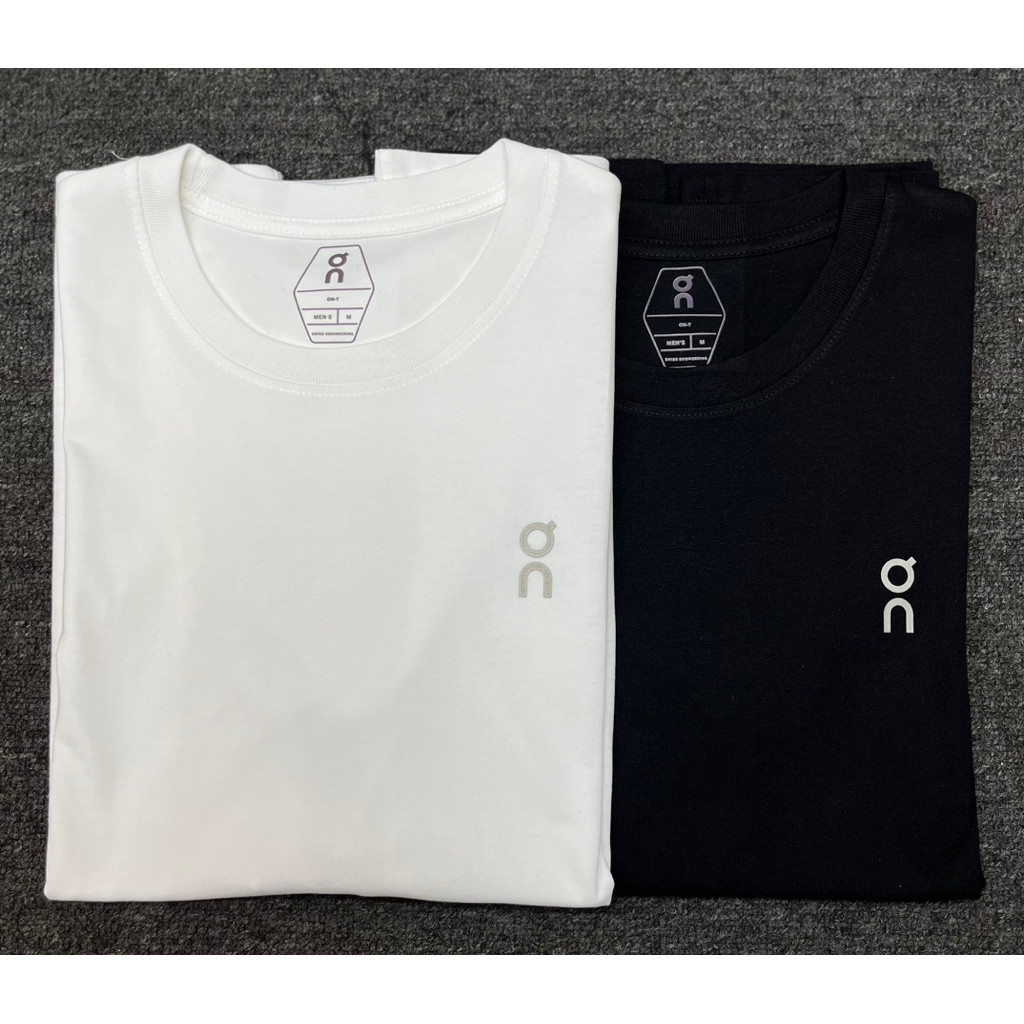 เสื้อยืด ON Running Cloud 100% ผ้าฝ้ายคุณภาพสูง พิมพ์โลโก้เรียบง่าย เหมาะสำหรับกีฬากลางแจ้ง