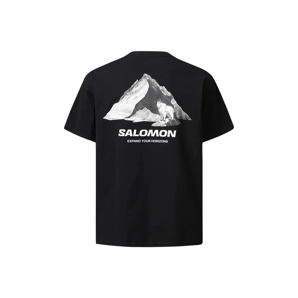 Salomon Salomon Salomon Goat เสื้อยืดแขนสั้นคอกลมแฟชั่นกลางแจ้งสไตล์ภูเขา