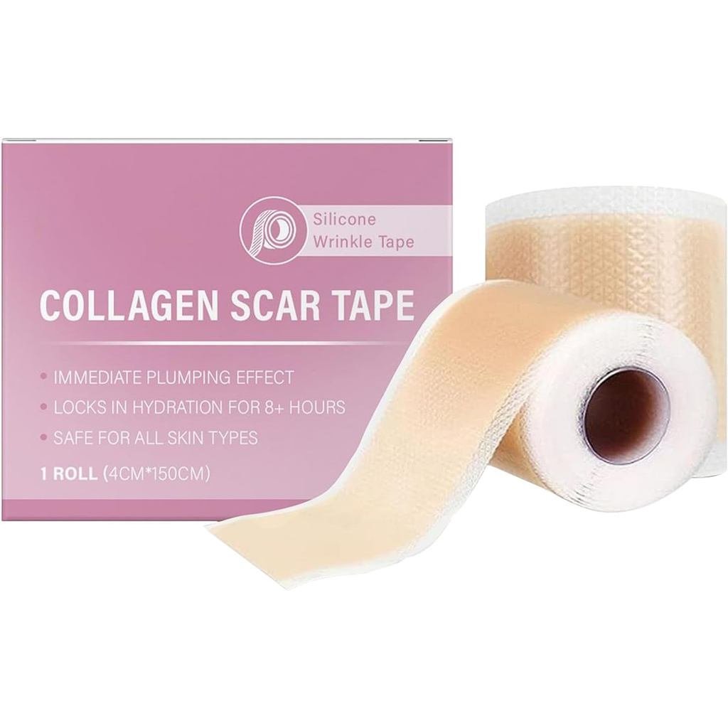 Silikon-Narbenband, 1,6x59 Zoll Silikon Easy-Tear Gel Tape Roll, C-Sektion Streifen, Wiederverwendba