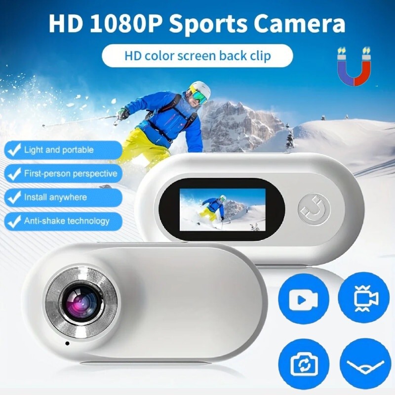 JUZ 【100% Authentic】Magnetic Thumb Sports Camera/Mini Action Camera 1080P/30fps Digital Video Camera