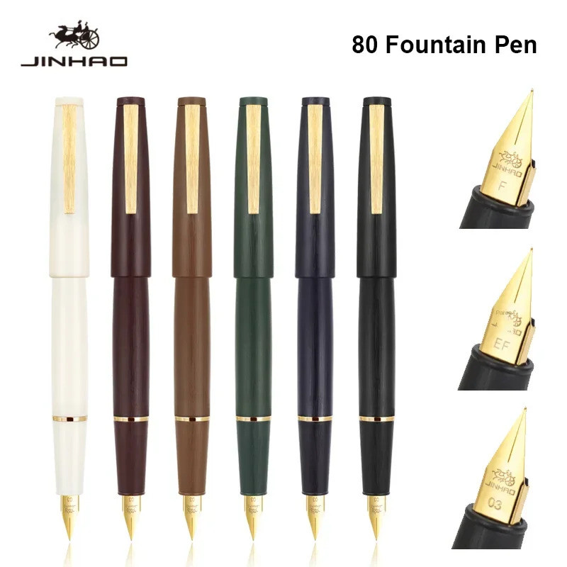 Jinhao 80 Fountain ปากกา Elegant ปากกา Ef F 0.3 มม. Extra Fine Nib Fountain ปากกาเขียน Office School