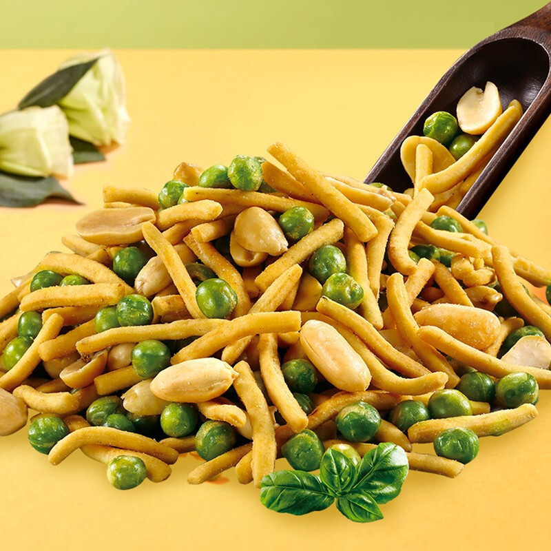 Ganyuan Green Peas 18g รสดั้งเดิมรสปูไข่ปลาเมล็ดทานตะวันกุ้งแถบถั่วถั่วเขียวขนมสบายๆขายส่ง 2JX8