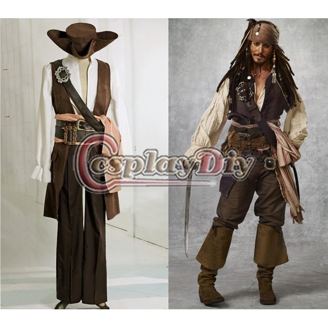 ชุด Pirates of the Caribbean Captain Jack cos
