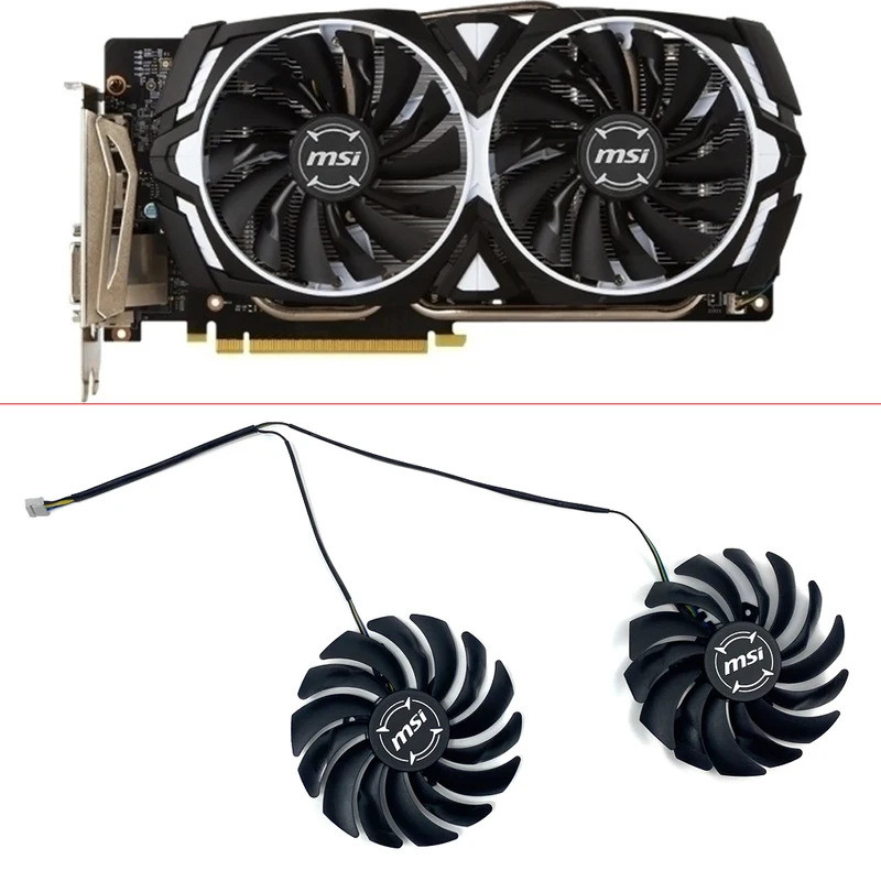 I95MM 4PIN PLD10010S12HH DC 12V GTX1080 Ti GPU พัดลมสําหรับ MSI Radeon R9 380 เกราะ 2X GTX 1060/5000
