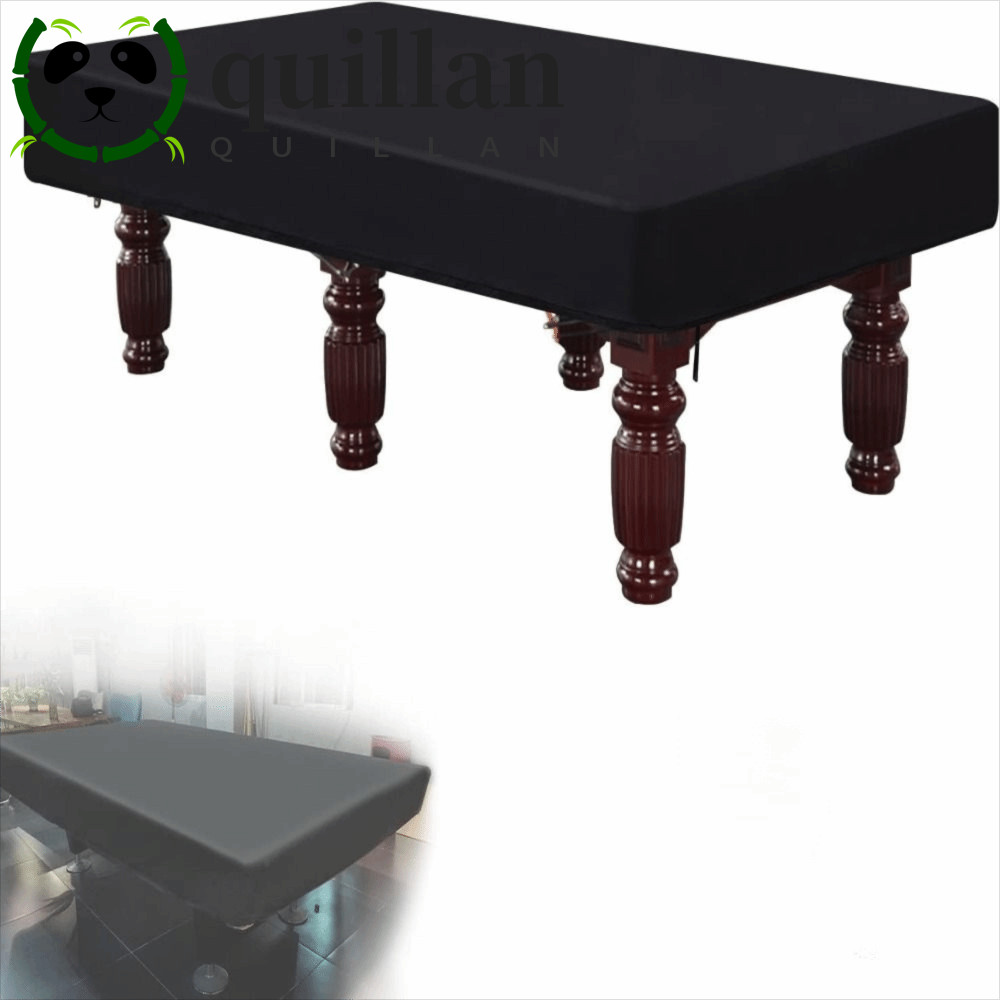 QUILLAN บิลเลียดฝาครอบกันฝุ่นโต๊ะ, 210D 7FT/8FT/9FT Pool Table Cover, เฟอร์นิเจอร์ป้องกันผ้า Oxford 