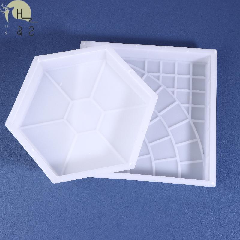 [H&S] DIY Garden Pavement Mold Pathway Bri Mould พลาสติกคอนกรีต Path Maker สําหรับ Yard Sidewalk Road Paving Tool {th}