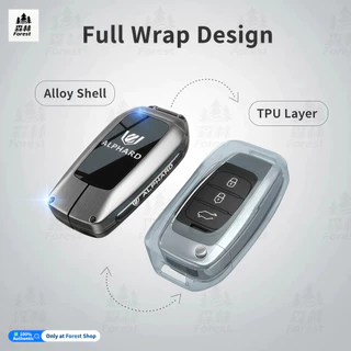 FOREST | 【เคสกุญแจโลหะผสมสังกะสีระดับไฮเอนด์】 สำหรับ Toyota Alphard Sienna 5-Button 6-Button - ป้องกันเต็มที่ กันรอยขีดข่วน ทนแรงกระแทก ไม่มีสัญญาณรบกวน หรูหราระดับพรีเมียม
