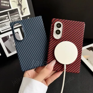 เคสแม่เหล็กคาร์บอนไฟเบอร์สําหรับ Samsung Galaxy Z พับ 8 กว้าง Fold8 พับกว้าง 8 Ultra Fold8 Ultra Fold 7 6 5 4 3 5G Ultra Thin Hard PC กันกระแทกฝาครอบป้องกัน