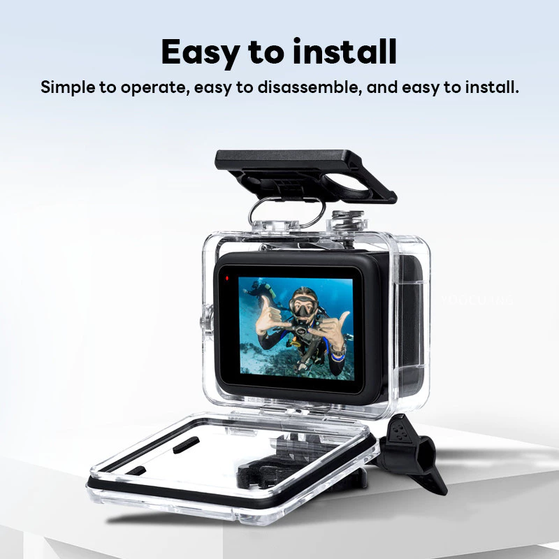 Actual เคสกันน้ำ GoPro Hero 9 10 11 12 13 ดำน้ำลึก 60 เมตร เคสกันกระแทก สำหรับปั่นจักรยาน ดำน้ำ กีฬาเอ็กซ์ตรีม thumbnail 8
