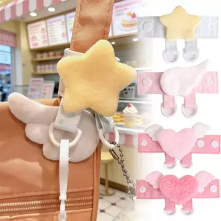UAENAUQP Extension Buckle D-Type,Multicolor Star Heart Wing Display Buckle,Creative Plush Pendant Display Accessories Bag Decorative Buckle Bag
