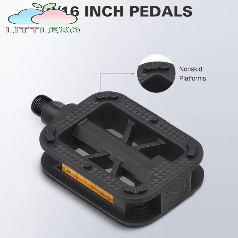 LITTLEX จักรยานเหยียบ, Anti-slip Cycling MTB คันเหยียบถนน,อุปกรณ์เสริม Ultralight 9 16 Mountain Bike Foot Plat