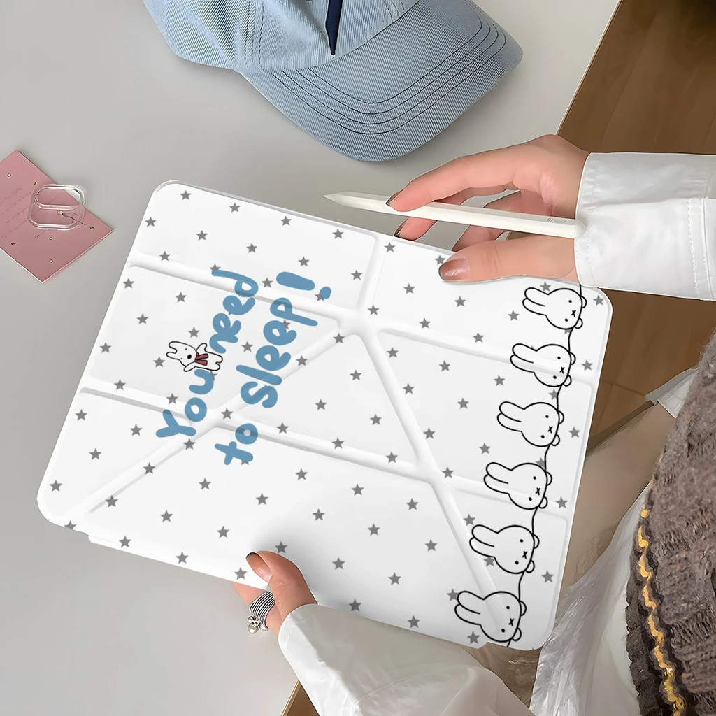 Star Miffy ipad7/8/9 รุ่น A16 เคสป้องกัน MINI7 แท็บเล็ต pro11 นิ้ว air6/5 เคสป้องกัน