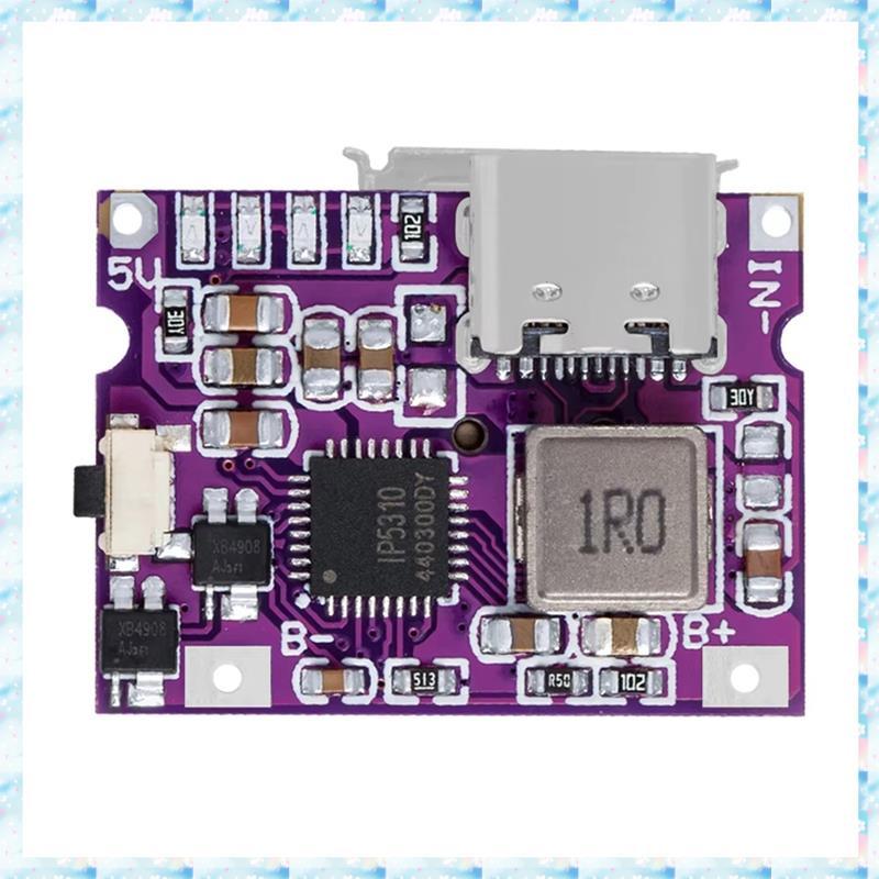 [RQMU] โมดูลไฟแบบสเต็ปอัพ Type-C USB 5V 3.1A Boost Converter IP5310 อุปกรณ์เสริมแบตสํารองมือถือตัวบ่