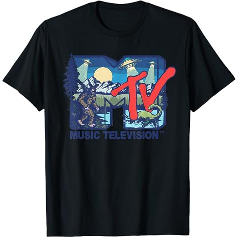 เสื้อยืด Mademark x MTV - Cryptid MTV Logo Feature Bigfoot, UFO, Aliens & Nessie เสื้อยืด