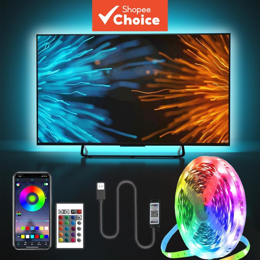 TV Backlight USB Powered LED Strip RGB 5050, สําหรับ 24 60 นิ้ว TV Mirror PC APP Control