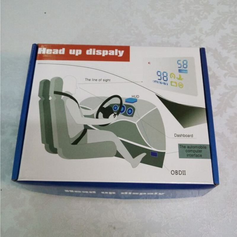 H HUD HUD Display Car Universal OBD2 ขับรถคอมพิวเตอร์ความเร็ว HD Reflection Car Display