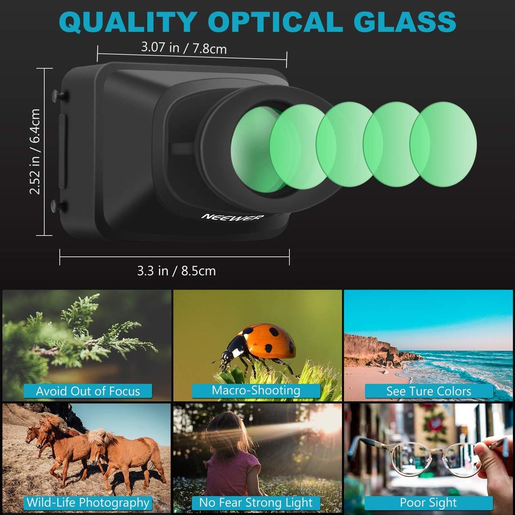 GGS S8 3X Optical Viewfinder กล้อง Fit 3-3.2 "LCD สําหรับ Canon Nikon