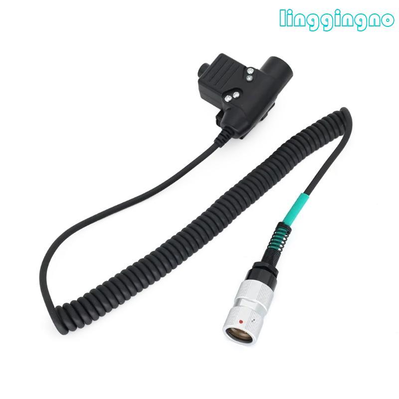 RR U94 PTT System Cable 6 Pin Plug Push to Talking U94 ประเภทชุดหูฟัง PTT ลดเสียงรบกวนสําหรับวิทยุ P