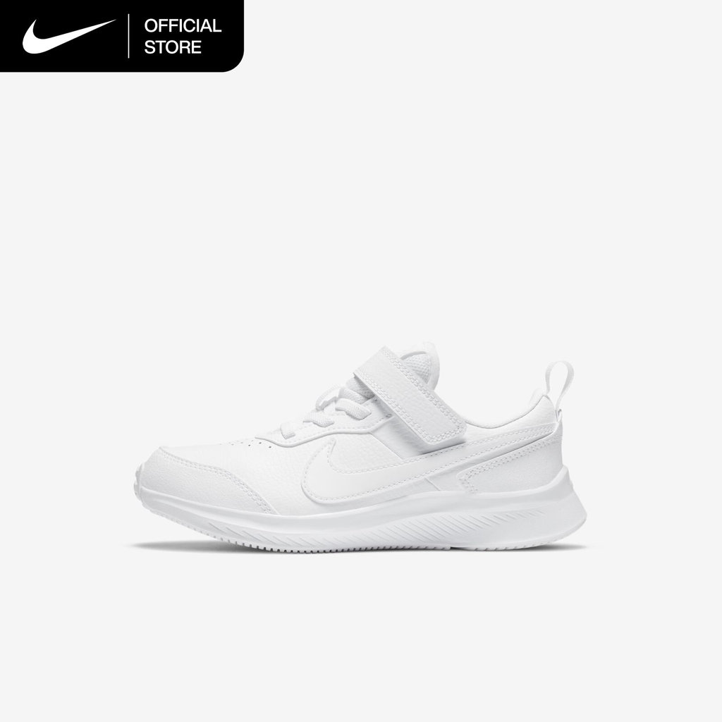 Nike Younger Kids' Varsity Leather Shoes - White [CN9393-101]