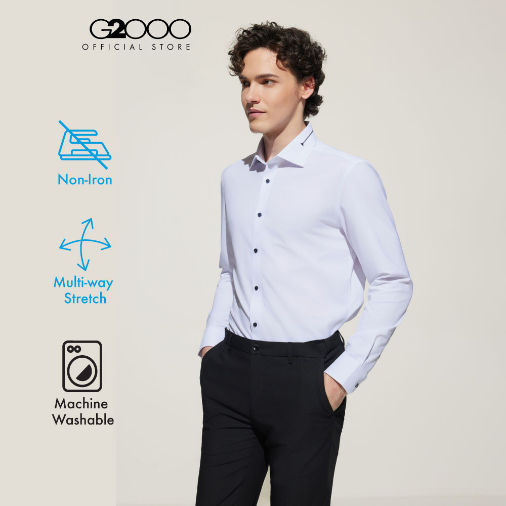 G2000 เสื้อเชิ้ตแขนยาวแบบทางการสำหรับผู้ชาย Smart Fit รุ่น 5112337200 WHITE