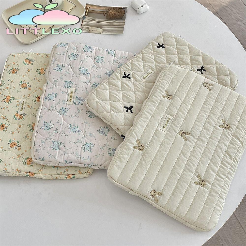 กระเป๋าแล็ปท็อป LITTLEX, Rabbit Bowknot Laptop Sleeve , กระเป๋าป้องกันแท็บเล็ตดอกไม้แตกบางพิเศษกันกระแทก