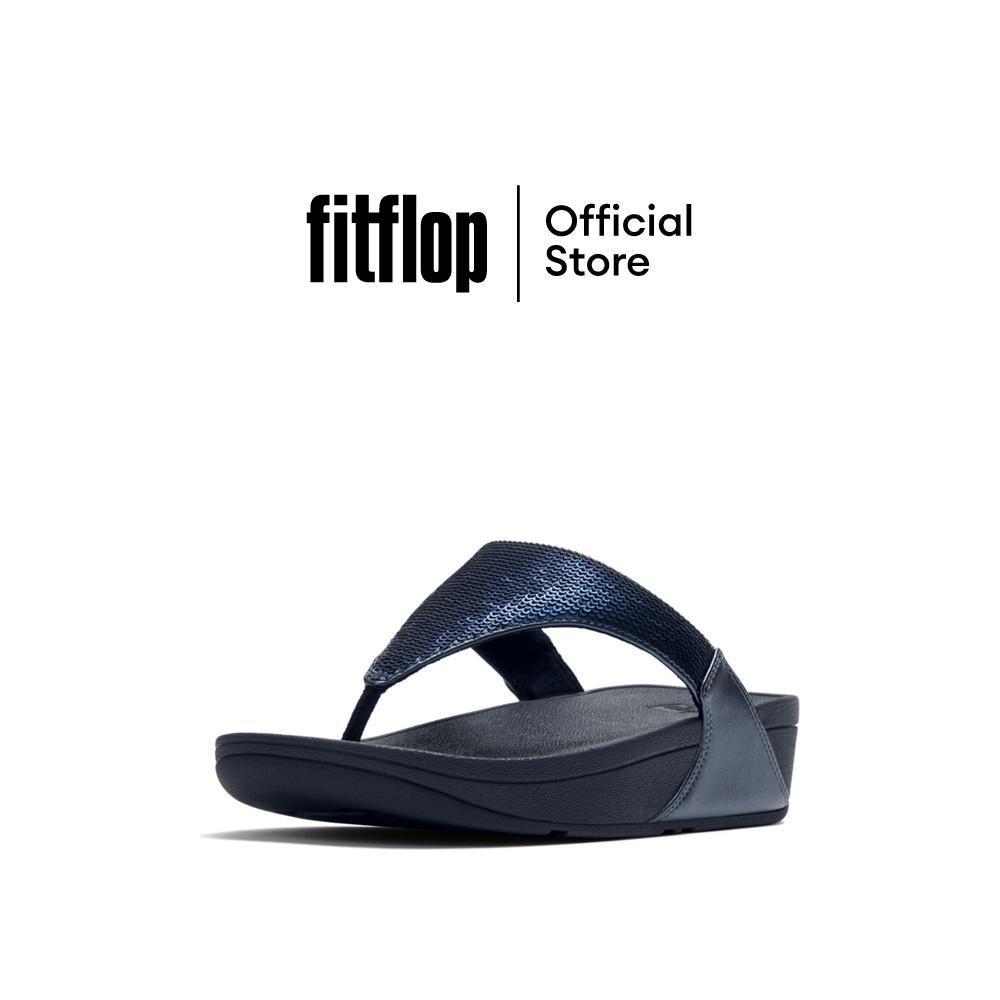 FITFLOP LULU SEQUIN TOE-POST SANDALS รองเท้าแตะแบบหูหนีบผู้หญิง รุ่น JF3-D57 สี BLUE