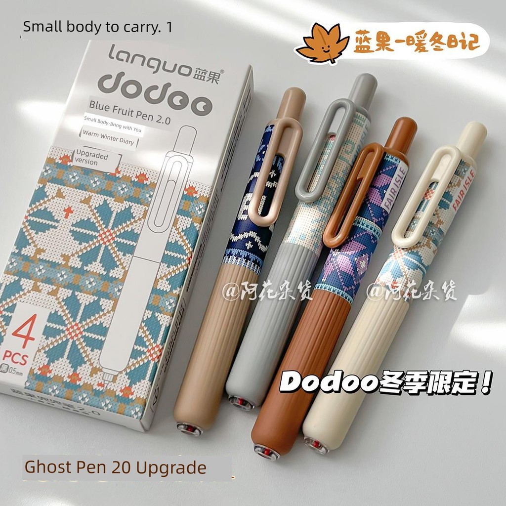 ปากกาเจล ปากกาเจล 0 5 Languo Warm Winter Diary Pocket Pen ins High-value Press Gel Pen Portable Pock