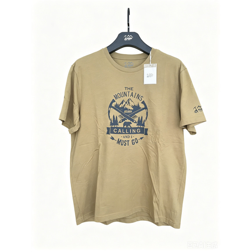 Osoka/OZARK กีฬากลางแจ้ง Leisure Breathable ผู้ชายและผู้หญิงเดียวกันผ้าฝ้ายสบายแขนสั้นรอบคอเสื้อยืดผ