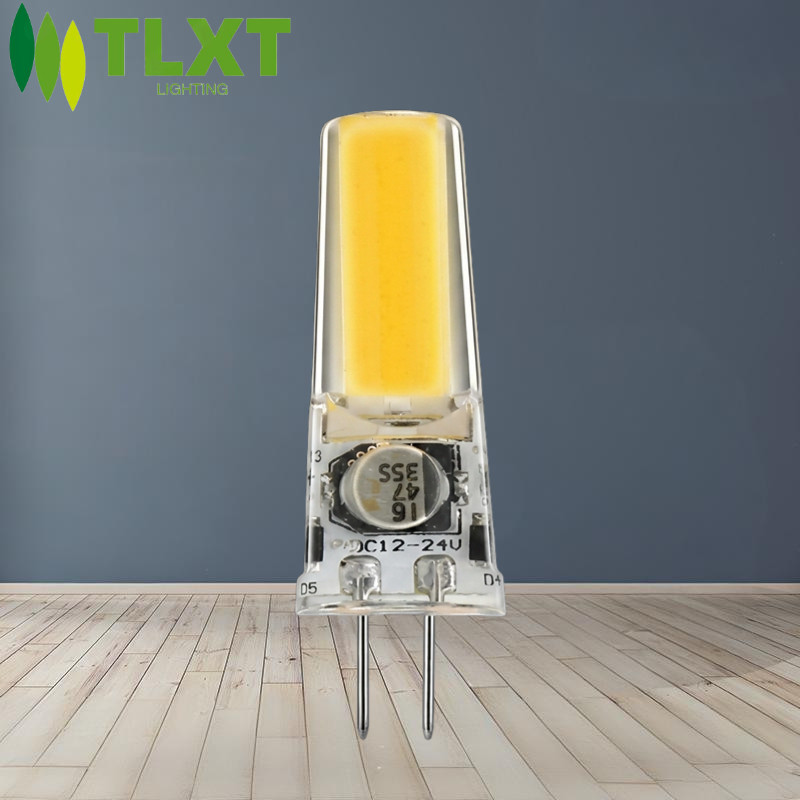 TLXT หลอดไฟ LED หรี่แสงได้ COB GY6.35 G4 5W AC12V DC12-24V แสงอบอุ่น 3000K แสงสีขาว 6000K