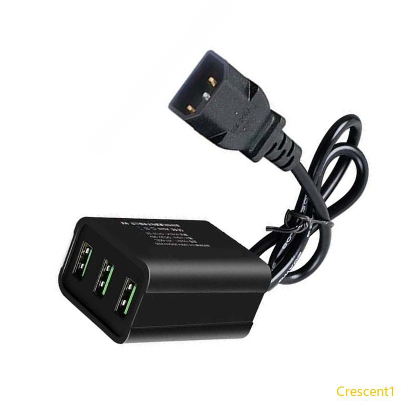Crescent1 กันน้ํา 3 พอร์ต USB Charger หลายการป้องกันสําหรับ Ebike ทํางาน 12V 36V 48V 60V 72V 90V แบต