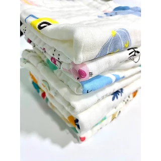พร้อมส่ง! PO ผ้าเช็ดหน้าเด็ก ผ้าสาลู ทอ 6ชั้น เช็ดมือ ผ้าเช็ดน้ำลาย อเนกประสงค์